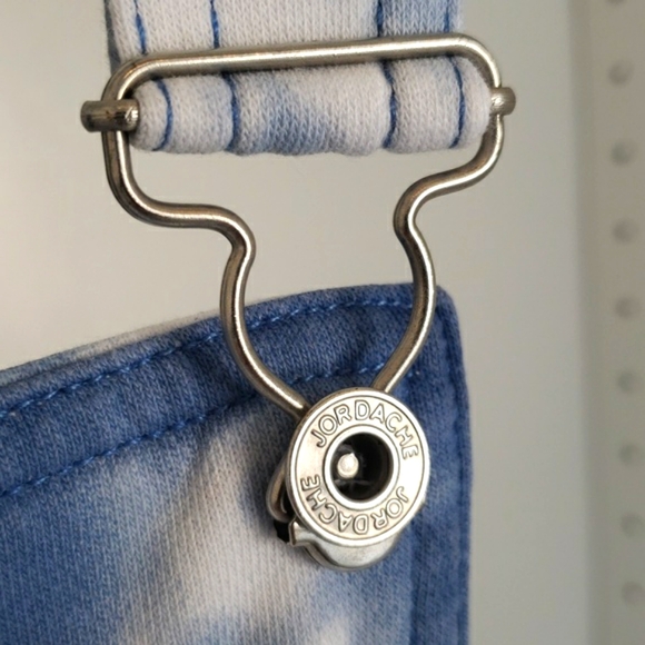 Funky Jordache blue & white tie dye overall jersey shorts - Picture 4 of 13